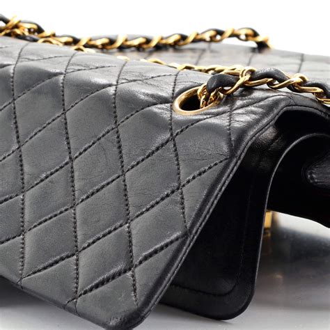 chanel lambskin double flap|Chanel classic flap black.